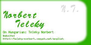 norbert teleky business card